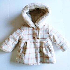 TAO Tape A L'Oeil Faux Fur Wool Blend Hooded Coat 18 Months (80 cm)